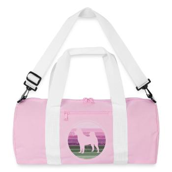 Akita Shiba Inu dog - Recycled Duffel Bag - pink/white - Front