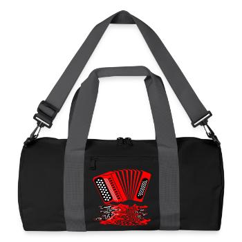 Accordion Musician Music - Recycled Duffel Bag - black/graphite grey - Front