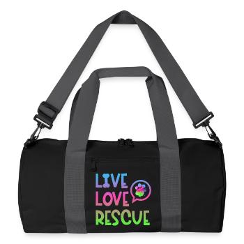 Recherche chien de sauvetage chien d’assistance patte - Sac de sport recyclé - noir/gris graphite - Devant