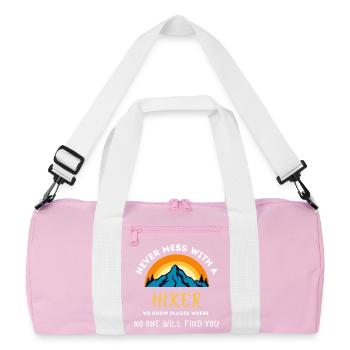 Nie Ärgern Mit Dem Hiker - Recycelte Duffel Bag - Rosa/Weiß - Vorne