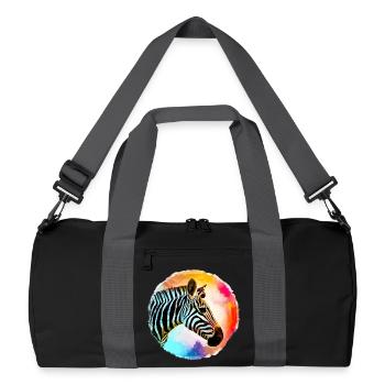 Zebra - Recycelte Duffel Bag - Schwarz/Graphitgrau - Vorne