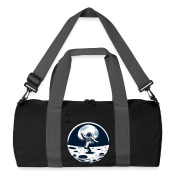 Dancing astronaut on the moon - Recycled Duffel Bag - black/graphite grey - Front