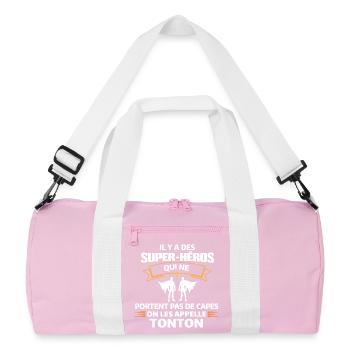 Super Héros Sans Capes Humour - Sac de sport recyclé - rose/blanc - Devant