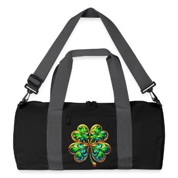 Trèfle à quatre feuilles - Sac de sport recyclé - noir/gris graphite - Devant