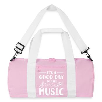 Musician Music Instrument - Recycled Duffel Bag - pink/white - Front