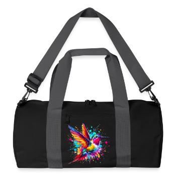Kolibri - Recycelte Duffel Bag - Schwarz/Graphitgrau - Vorne