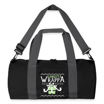 Gangsta Wrappa Christmas Sayings Funny Gift - Recycled Duffel Bag - black/graphite grey - Front