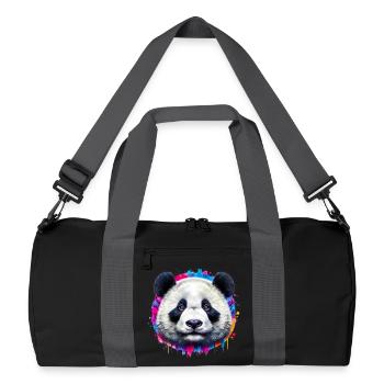 Panda - Recycelte Duffel Bag - Schwarz/Graphitgrau - Vorne