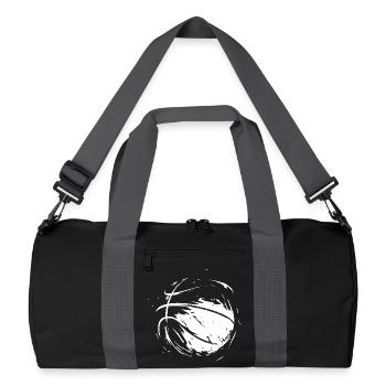 Basketball Sketch - Recycled Duffel Bag - black/graphite grey - Front