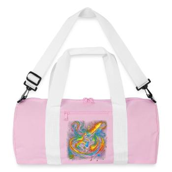 Colorful Guitar Expression - Recycled Duffel Bag - pink/white - Front