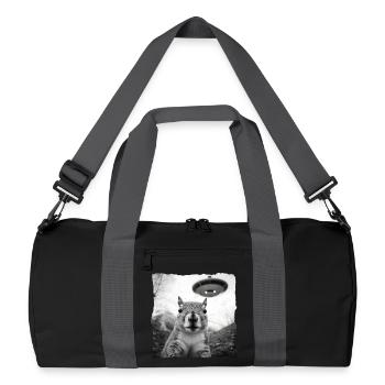 Alien Squirrel Encounter – Science-fiction amusante - Sac de sport recyclé - noir/gris graphite - Devant