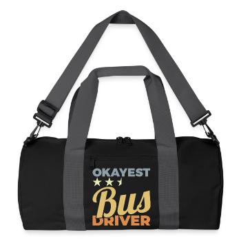 Chauffeur de bus moyen - Sac de sport recyclé - noir/gris graphite - Devant