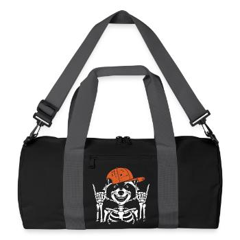 Rocker Raccoon Bones - Recycled Duffel Bag - black/graphite grey - Front