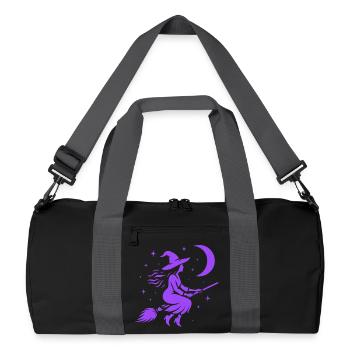 Sorcière Lune volante Witchcore Motif - Sac de sport recyclé - noir/gris graphite - Devant