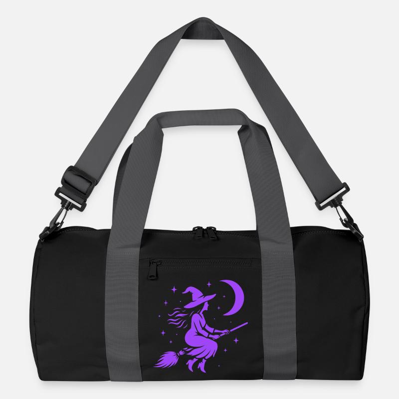 Hexe fliegend Mond Witchcore Motiv Recycelte Duffel Bag