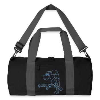 Funny Vulture - Recycled Duffel Bag - black/graphite grey - Front