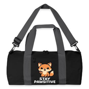 Pawsitiv - Recycelte Duffel Bag - Schwarz/Graphitgrau - Vorne