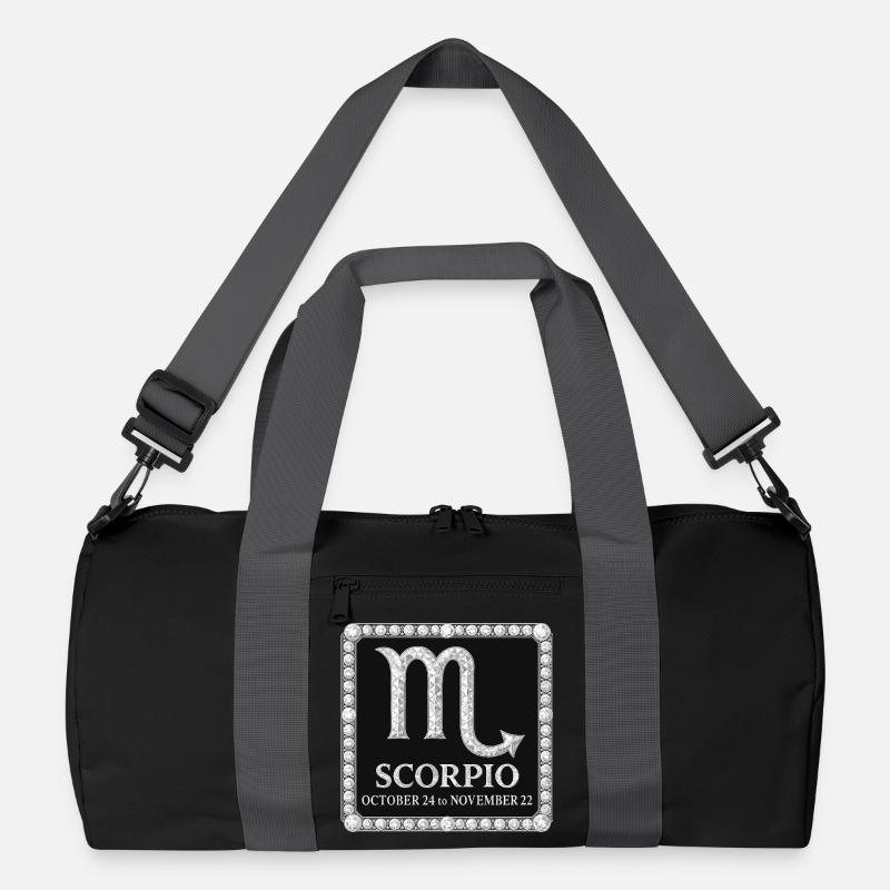 Sternzeichen Skorpion - Recycelte Duffel Bag - Schwarz/Graphitgrau