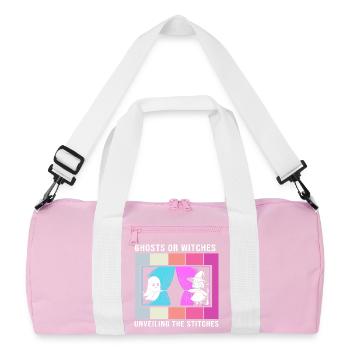 Halloween Gender Reveal - Recycelte Duffel Bag - Rosa/Weiß - Vorne