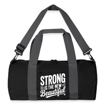 Strong is the New Beautiful - Recycled Duffel Bag - black/graphite grey - Front