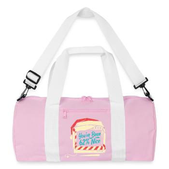 Tech Weihnachtsmann KI Humor Sarkastisch Geschenk - Recycelte Duffel Bag - Rosa/Weiß - Vorne