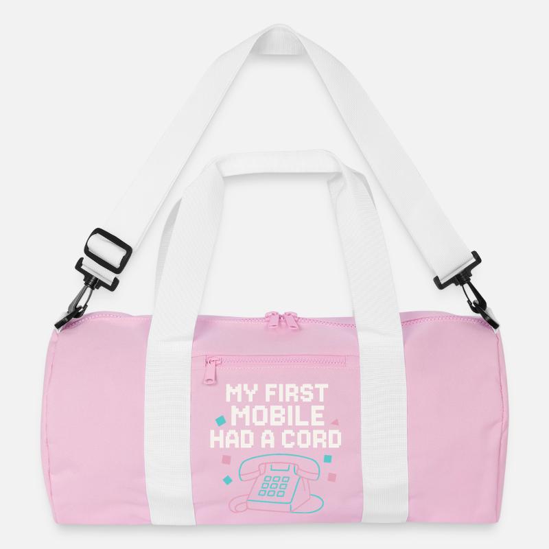 Mein erstes Handy hatte ein Kabel Recycelte Duffel Bag