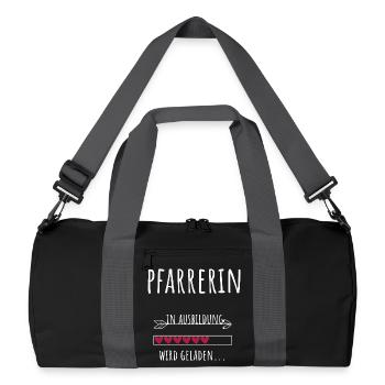 Theologie Studentin Beruf Ausbildung Pfarrerin - Recycelte Duffel Bag - Schwarz/Graphitgrau - Vorne