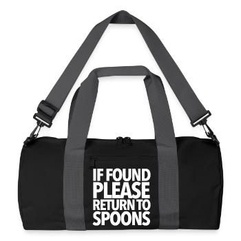 If Found Return To Spoons - Recycled Duffel Bag - black/graphite grey - Front