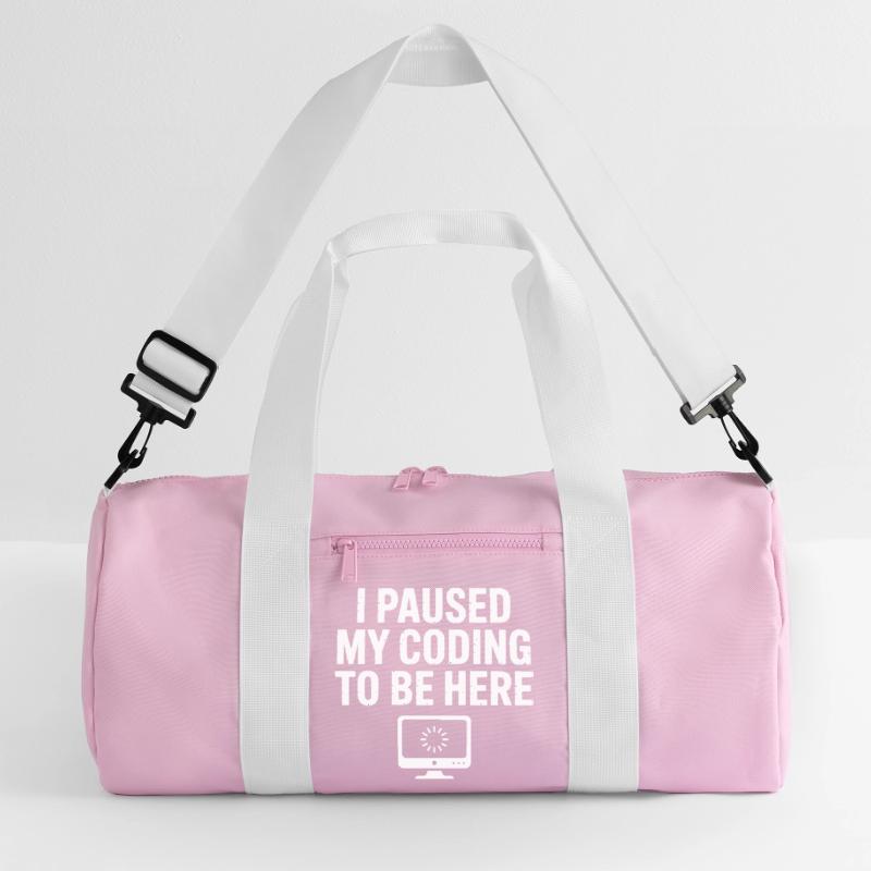 Funny programming quotes and debugging humor Recycled Duffel Bag