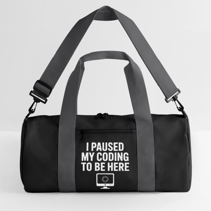 Funny programming quotes and debugging humor Recycled Duffel Bag