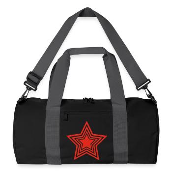 Infinite Red Star - Recycled Duffel Bag - black/graphite grey - Front