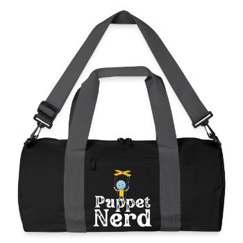 Marionnette de nerds marionnettes - Sac de sport recyclé - noir/gris graphite - Devant