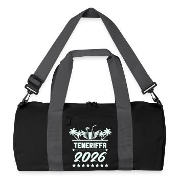 Conception de cocktails de palmiers Tenerife 2026 - Sac de sport recyclé - noir/gris graphite - Devant