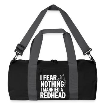 I Fear Nothing I Married a Redhead - Recycled Duffel Bag - black/graphite grey - Front