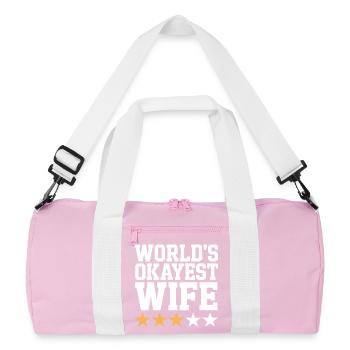 La femme la plus correcte du monde - Sac de sport recyclé - rose/blanc - Devant