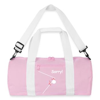 Tennis de table, désolé, des expressions drôles - Sac de sport recyclé - rose/blanc - Devant