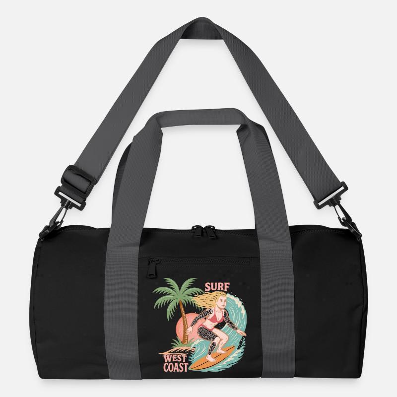 Surfen an der Westküste Recycelte Duffel Bag