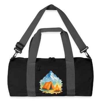 Montagne du Feu de camp Watercolor - Sac de sport recyclé - noir/gris graphite - Devant