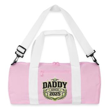 Daddy Since 2025 – Proud Dad Design - Recycled Duffel Bag - pink/white - Front