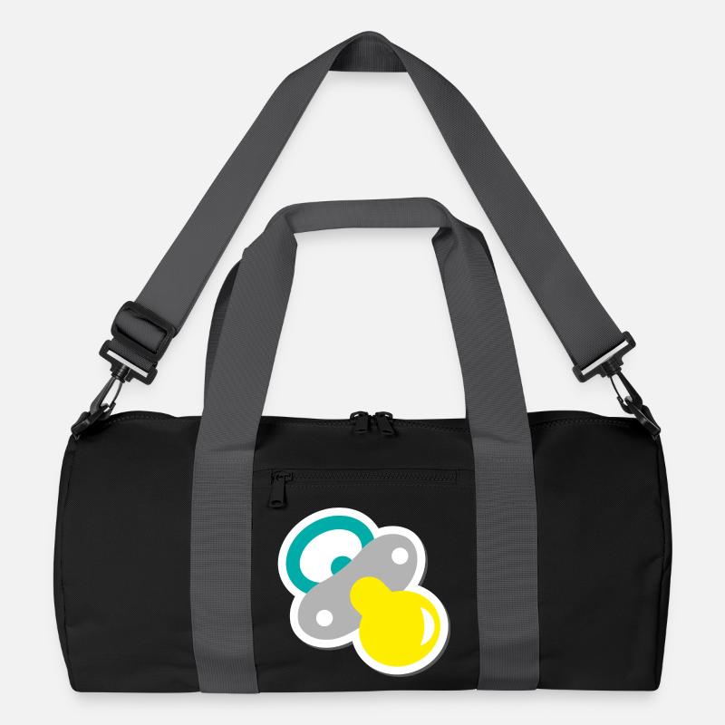 schnuller - Recycelte Duffel Bag - Schwarz/Graphitgrau