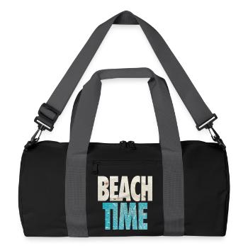 Beach Time - Summer Holiday - Sea and Sand - Recycled Duffel Bag - black/graphite grey - Front
