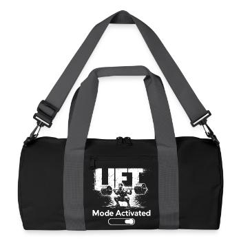 Lift Mode Activated Shirt Gym Fitness Workout - Recycled Duffel Bag - black/graphite grey - Front