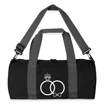 Bagues de mariage Bagues - Sac de sport recyclé - noir/gris graphite - Devant