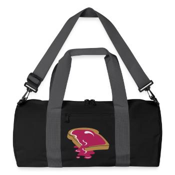 Une tranche de pain avec de la confiture - Sac de sport recyclé - noir/gris graphite - Devant