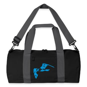 fliegende moewe - Recycelte Duffel Bag - Schwarz/Graphitgrau - Vorne