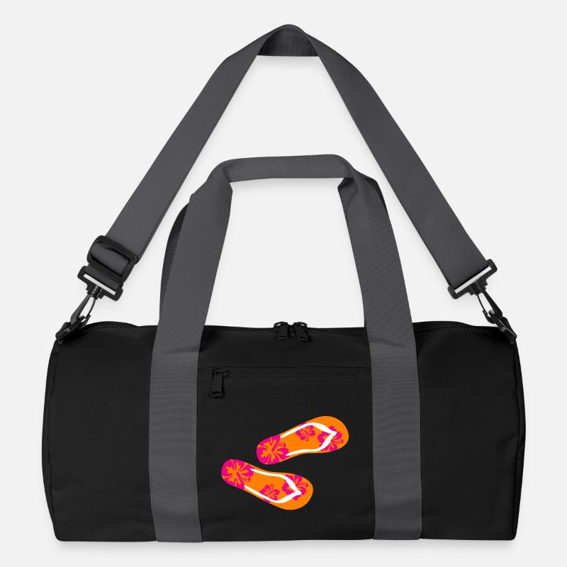 Badelatschen Hibiskus Flip Flops Sommer Urlaub Fun Recycelte Duffel Bag