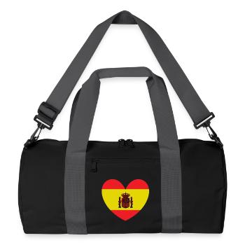 Drapeau du cœur de l’Espagne - Sac de sport recyclé - noir/gris graphite - Devant
