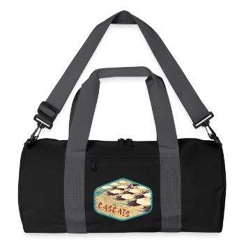 View of Cascais beach in Portugal - Recycled Duffel Bag - black/graphite grey - Front