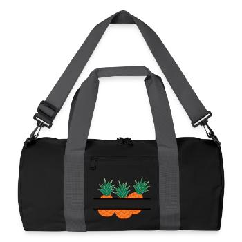 Anananas bannière orange ananas - Sac de sport recyclé - noir/gris graphite - Devant