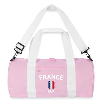 Arc de France avec drapeau tricolore - Sac de sport recyclé - rose/blanc - Devant